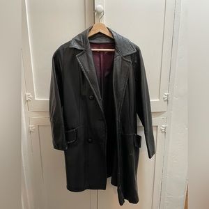 Vintage 90s grunge black leather jacket